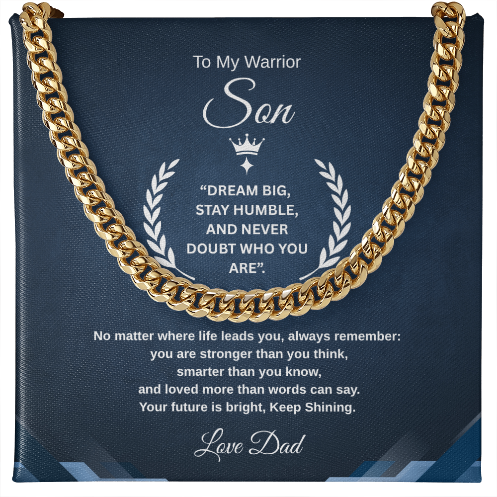 Gift To My Son From Dad “Your Future Is Bright, Keep Shining” Link Chain Necklace