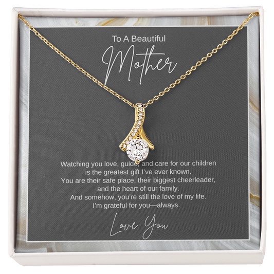 Gift To A Beautiful Mother, "You're The Greatest Gift Ever" Alluring Beauty Necklace