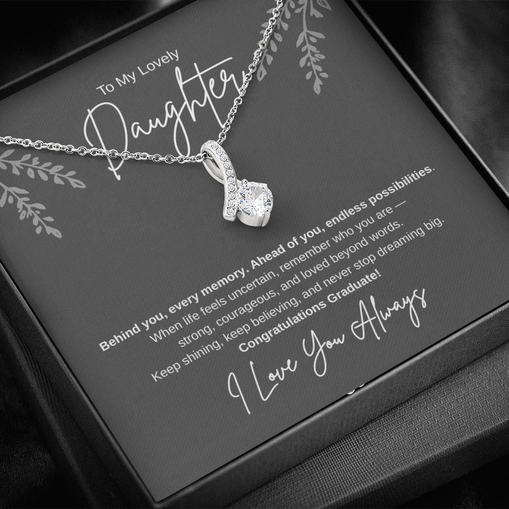 Gift To My Lovely Daughter From Mom “You Will Forever Be My Greatest Joy” Necklace