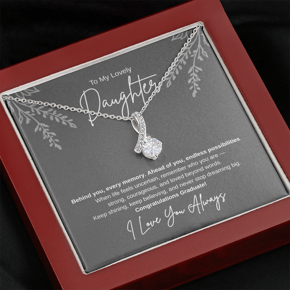 Gift To My Lovely Daughter From Mom “You Will Forever Be My Greatest Joy” Necklace