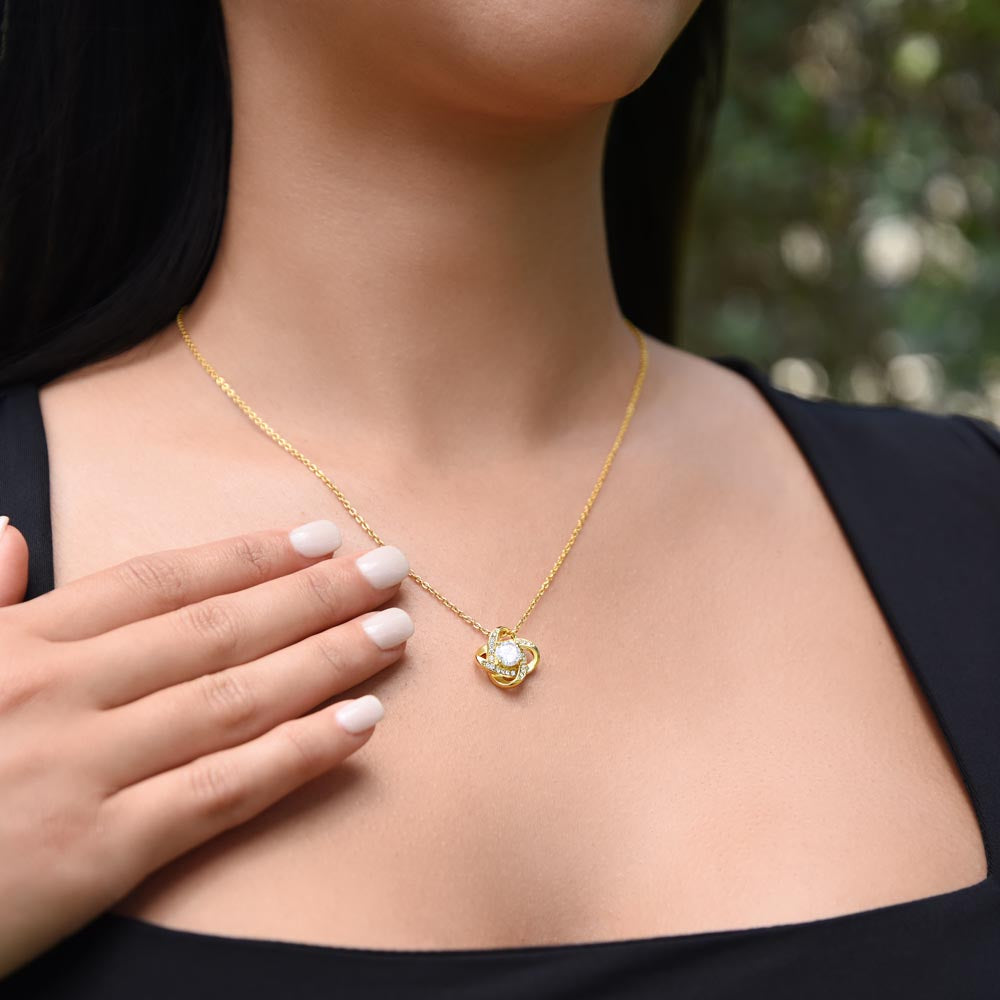 Gift To My wife "Id Choose You In Every Lifetime" Love Knot Necklace