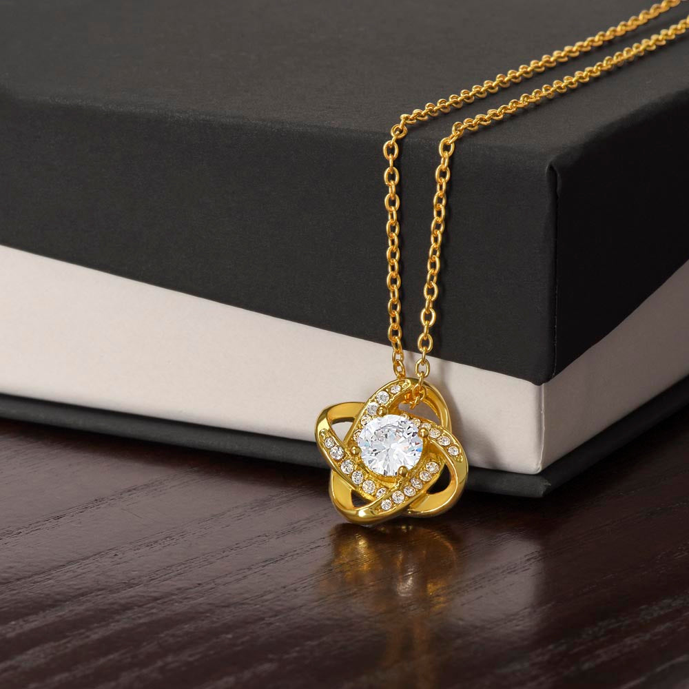 Gift To My wife "Id Choose You In Every Lifetime"  Love Knot Necklace
