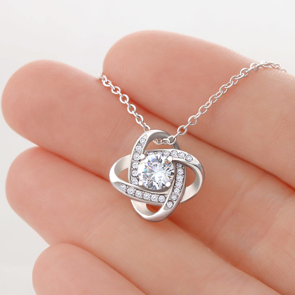 Gift To My wife "Id Choose You In Every Lifetime"  Love Knot Necklace