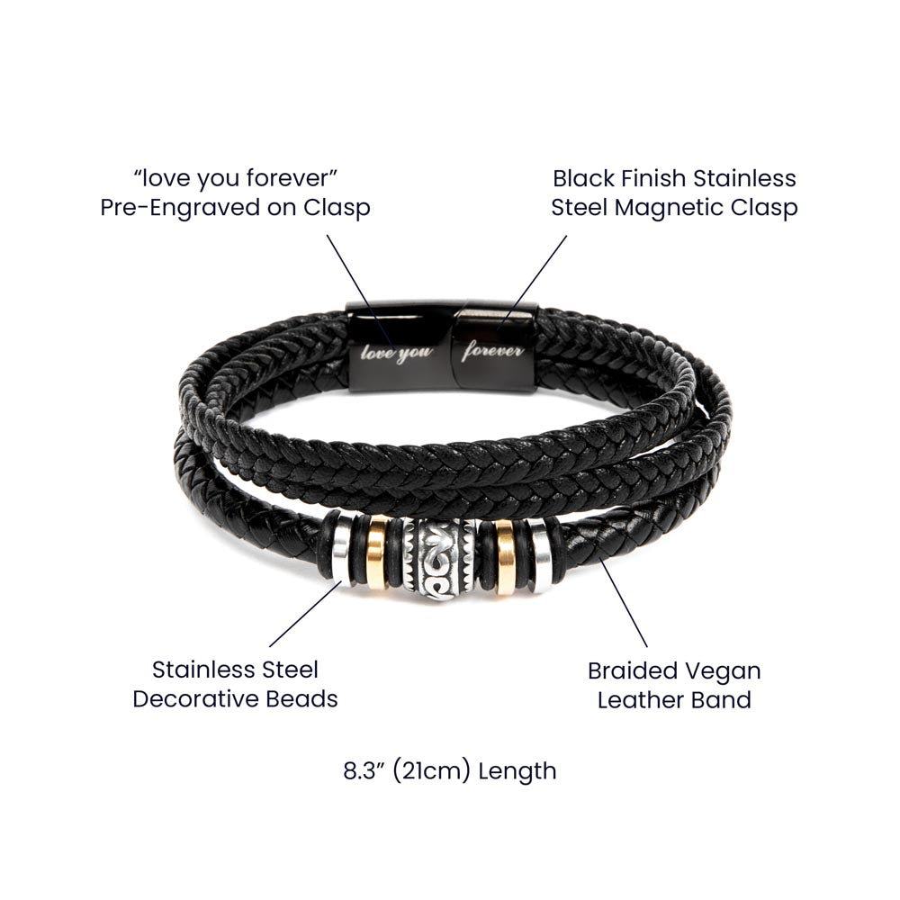 Gift To My Loving Husband From Wife “Fatherhood Looks Good On You” Love You Forever Bracelet