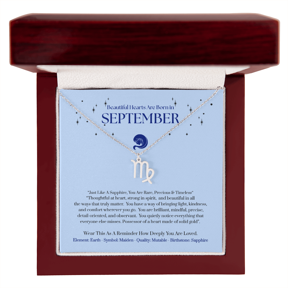 Virgo September Zodiac Birthday Gift. "You Are Rare, Precious & Timeless" Wear This As A Reminder How Deeply You Are Loved.