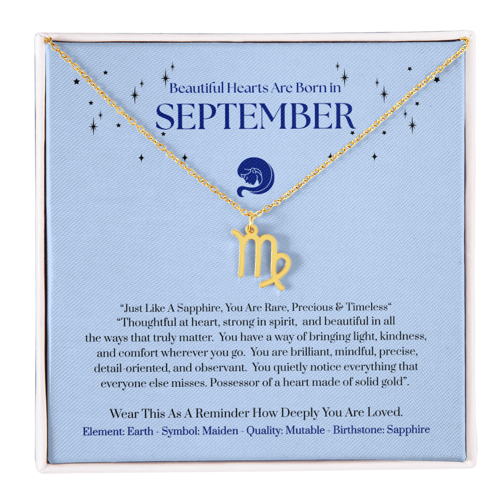 Virgo September Zodiac Birthday Gift. "You Are Rare, Precious & Timeless" Wear This As A Reminder How Deeply You Are Loved.