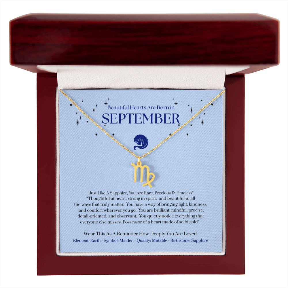 Virgo September Zodiac Birthday Gift. "You Are Rare, Precious & Timeless" Wear This As A Reminder How Deeply You Are Loved.