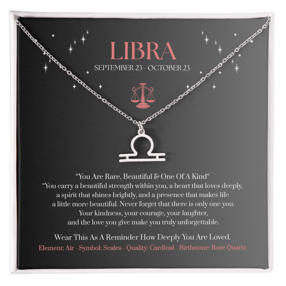 Libra Zodiac Birthday Gift. “You Are Rare, Beautiful & One Of A Kind”