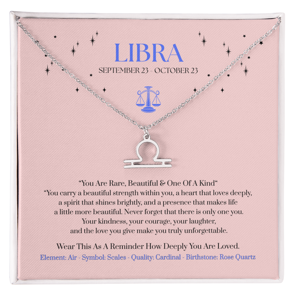 Libra Zodiac Birthday Gift. “You Are Rare, Beautiful & One Of A Kind”
