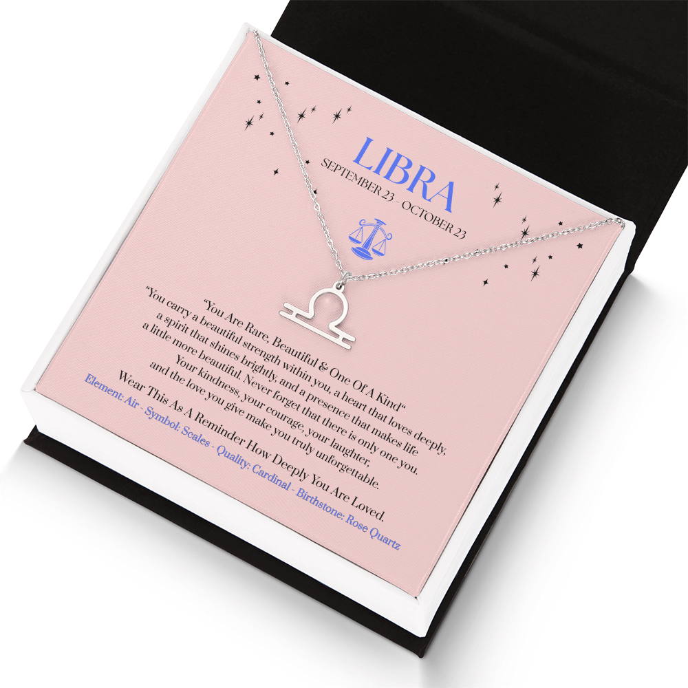 Libra Zodiac Birthday Gift. “You Are Rare, Beautiful & One Of A Kind”