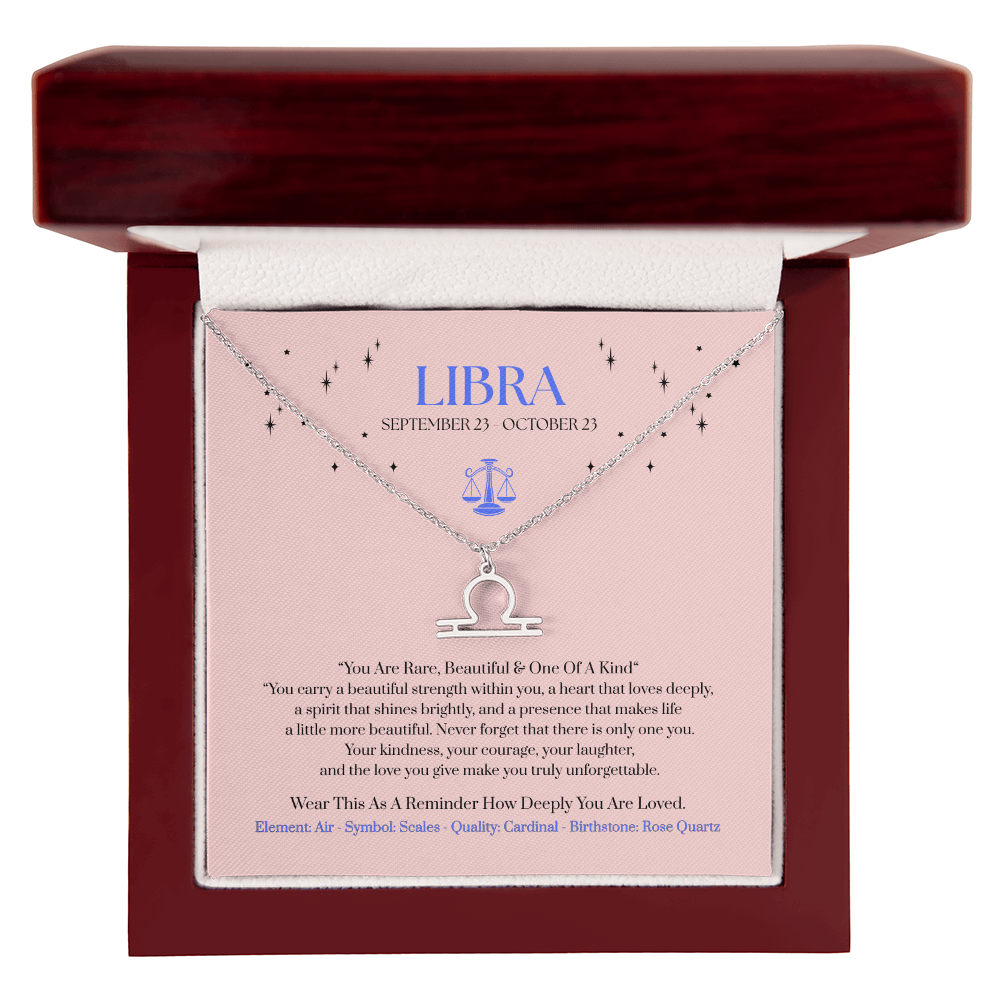 Libra Zodiac Birthday Gift. “You Are Rare, Beautiful & One Of A Kind”