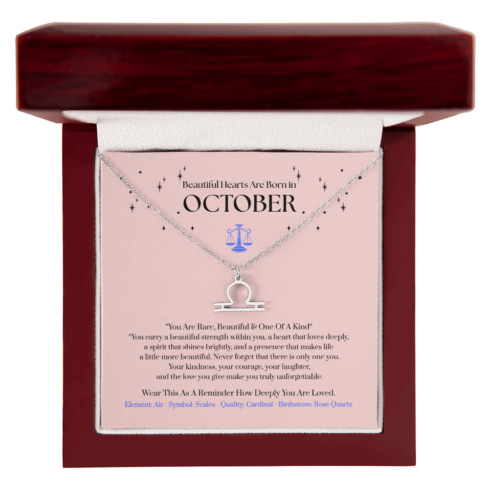 Libra October Zodiac Birthday Gift. “You Are Rare, Beautiful & One Of A Kind”