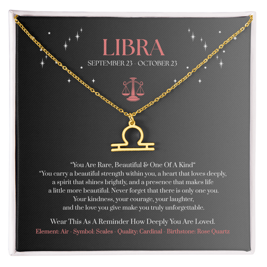 Libra Zodiac Birthday Gift. “You Are Rare, Beautiful & One Of A Kind”