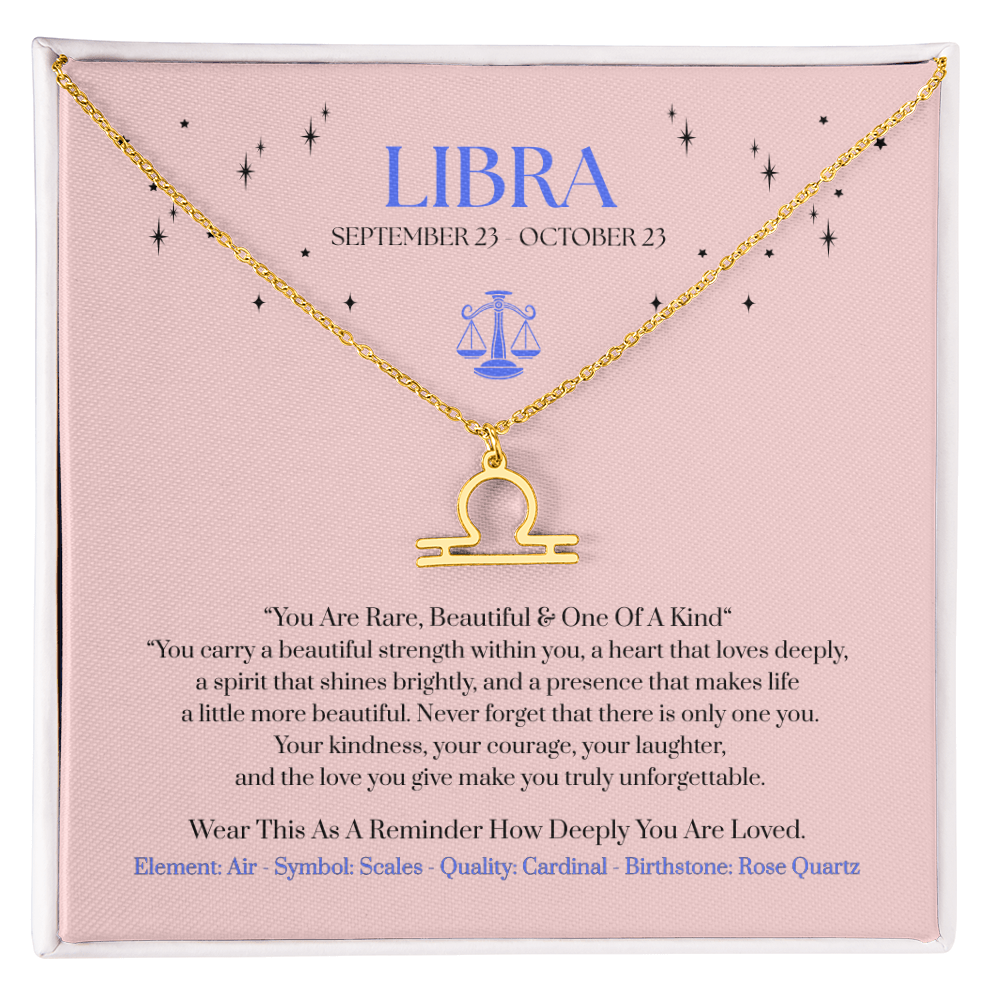 Libra Zodiac Birthday Gift. “You Are Rare, Beautiful & One Of A Kind”