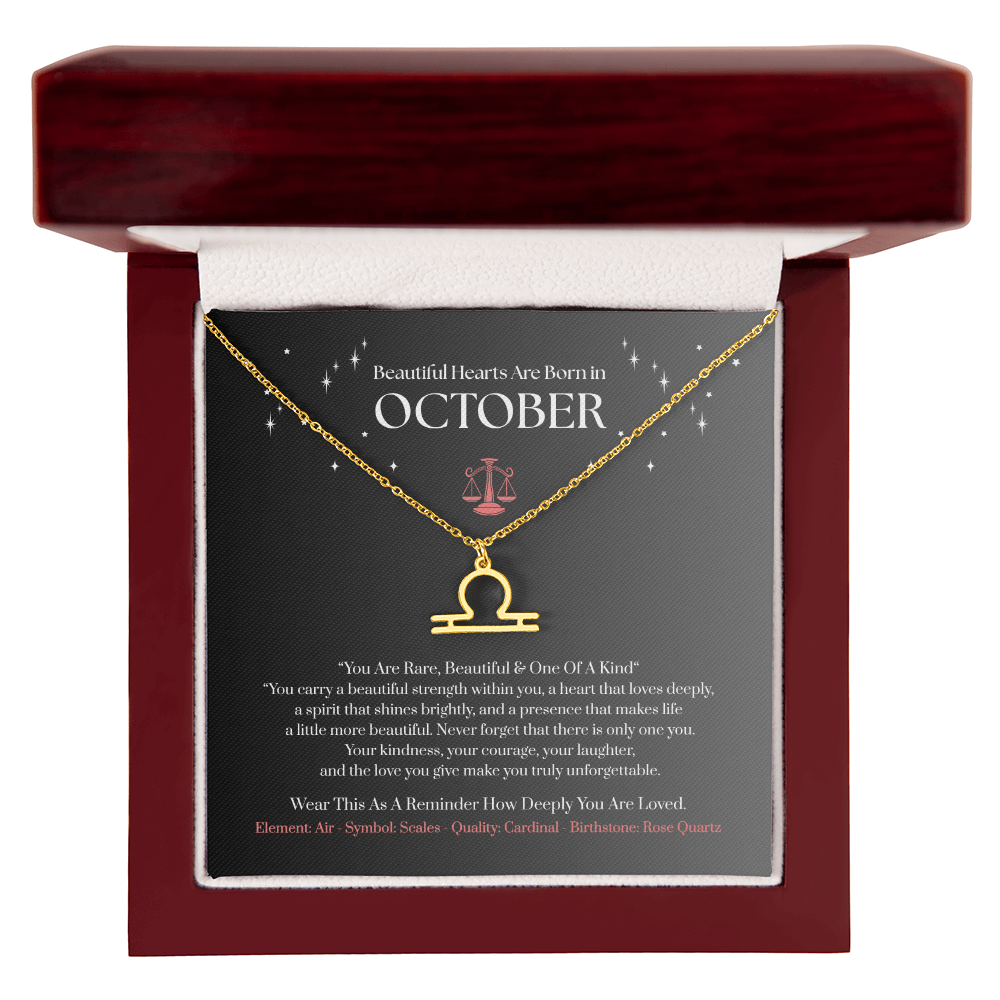 Libra October Zodiac Birthday Gift. “You Are Rare, Beautiful & One Of A Kind”