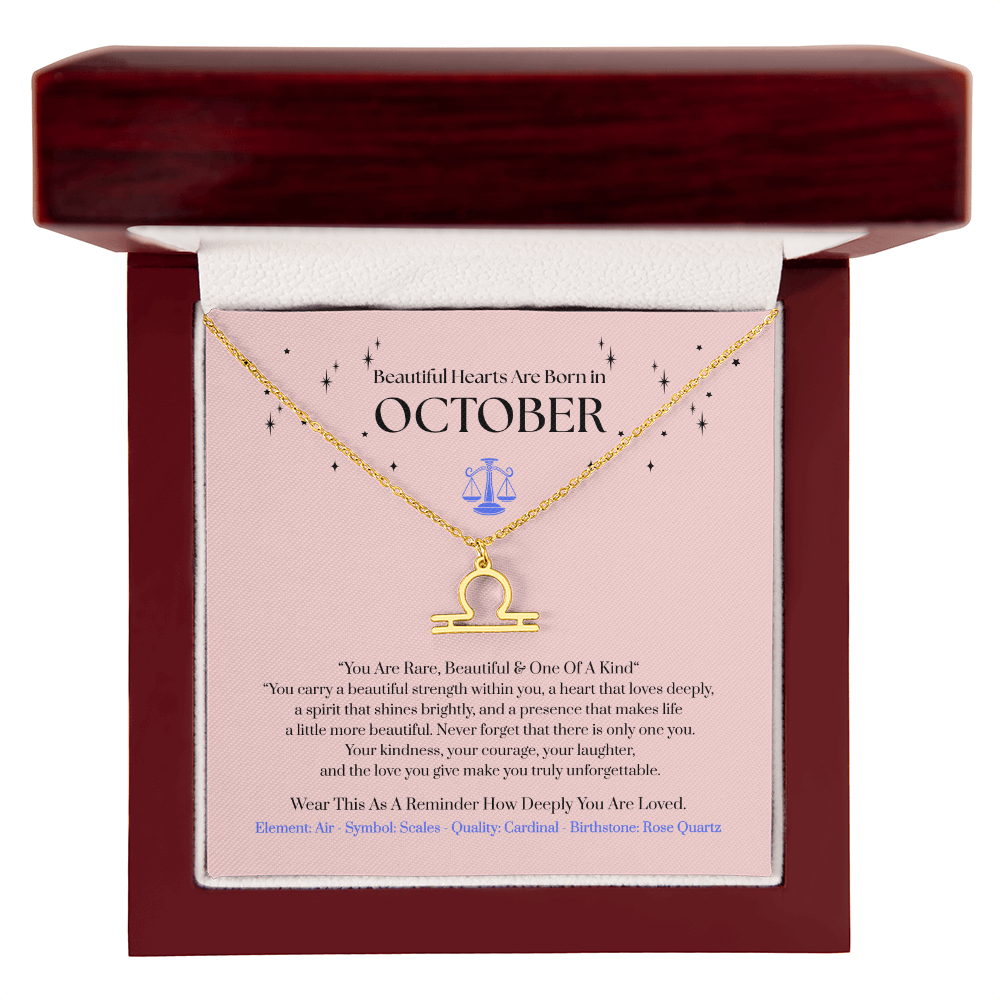 Libra October Zodiac Birthday Gift. “You Are Rare, Beautiful & One Of A Kind”