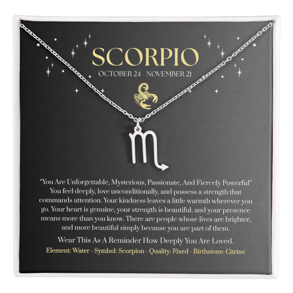 Scorpio Zodiac Birthday Gift. “You Are Unforgettable, Mysterious, Passionate, And Fiercely Powerful”
