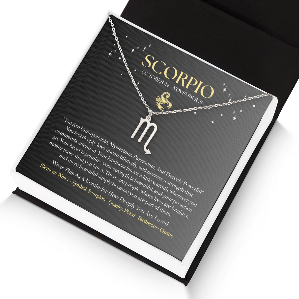 Scorpio Zodiac Birthday Gift. “You Are Unforgettable, Mysterious, Passionate, And Fiercely Powerful”
