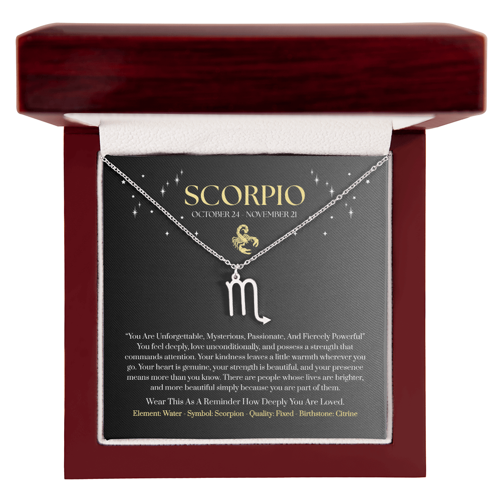 Scorpio Zodiac Birthday Gift. “You Are Unforgettable, Mysterious, Passionate, And Fiercely Powerful”