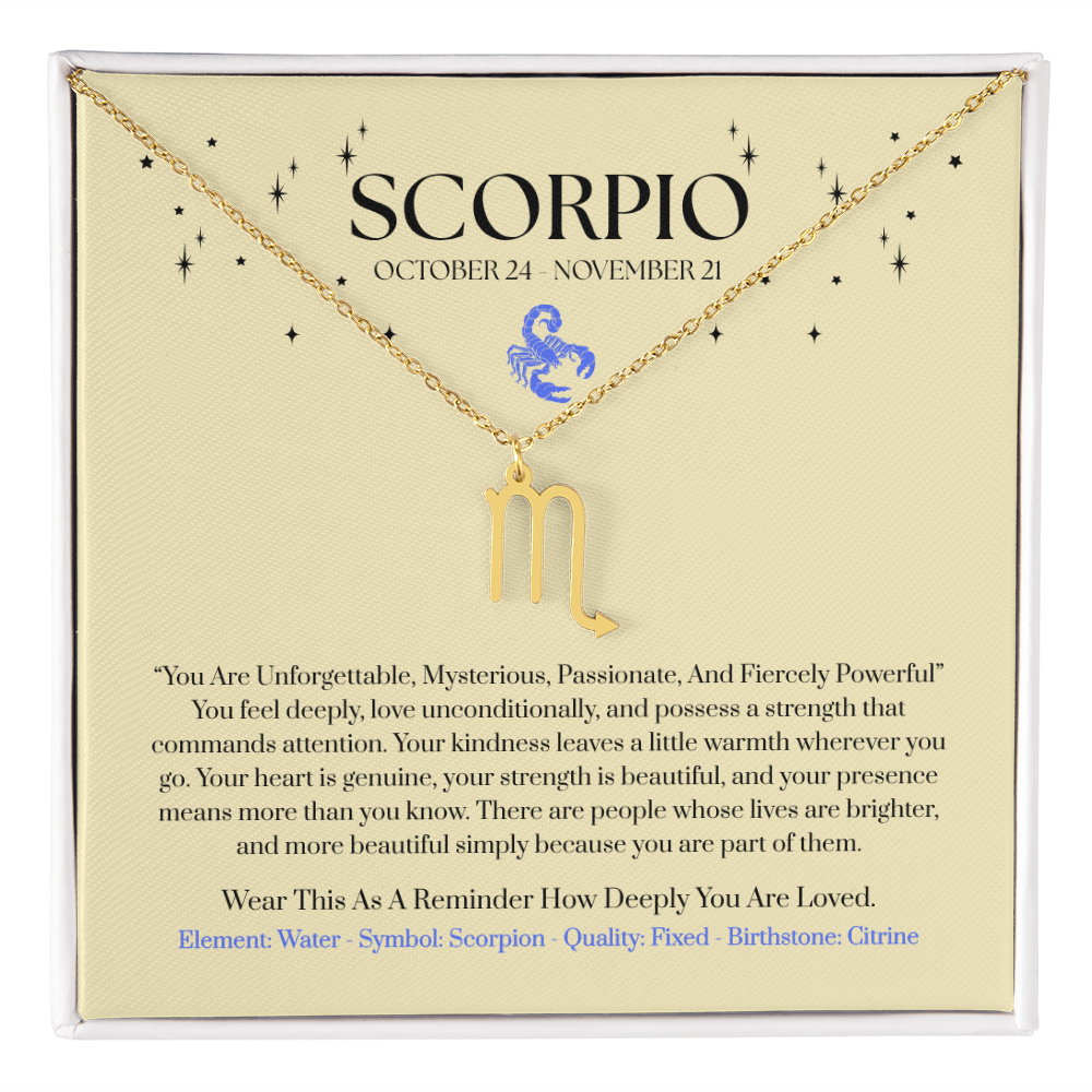 Scorpio Zodiac Birthday Gift. “You Are Unforgettable, Mysterious, Passionate, And Fiercely Powerful”