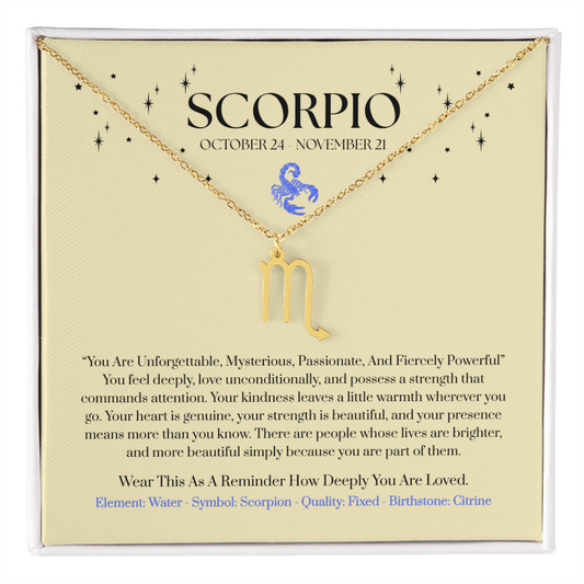 Scorpio Zodiac Birthday Gift. “You Are Unforgettable, Mysterious, Passionate, And Fiercely Powerful”