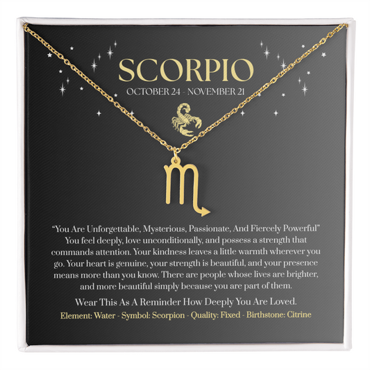 Scorpio Zodiac Birthday Gift. “You Are Unforgettable, Mysterious, Passionate, And Fiercely Powerful”