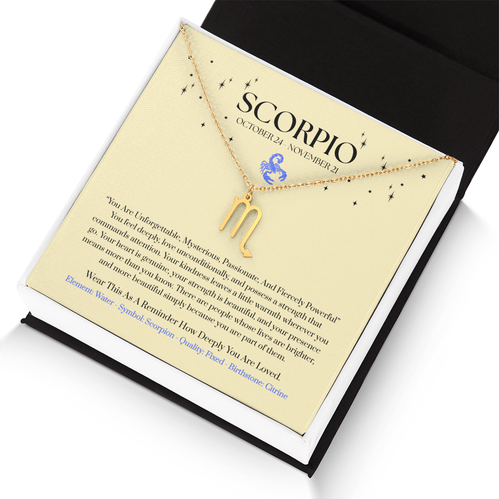Scorpio Zodiac Birthday Gift. “You Are Unforgettable, Mysterious, Passionate, And Fiercely Powerful”
