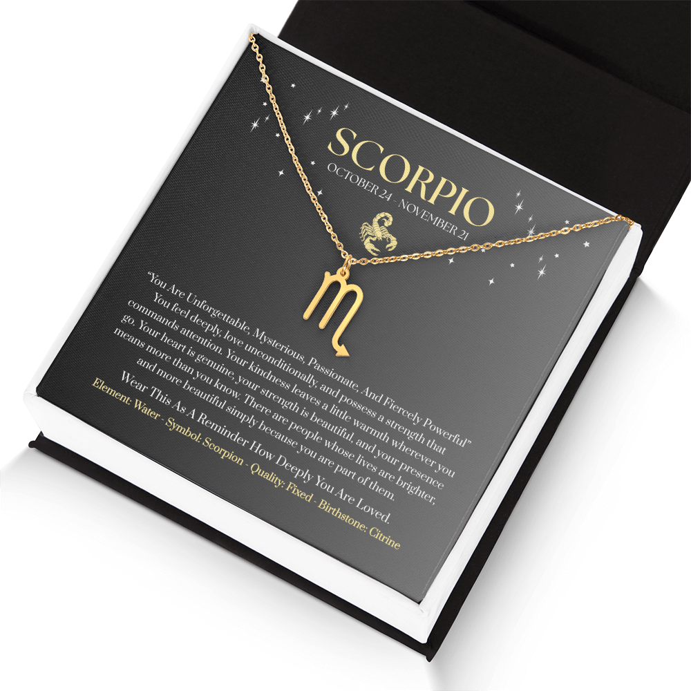 Scorpio Zodiac Birthday Gift. “You Are Unforgettable, Mysterious, Passionate, And Fiercely Powerful”