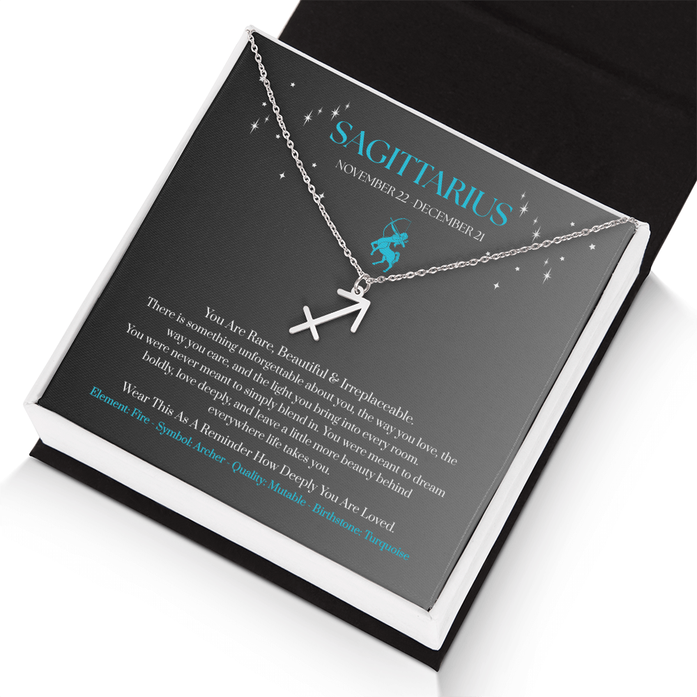 Sagittarius Zodiac Birthday Gift. “You Are Rare, Beautiful & Irreplaceable”