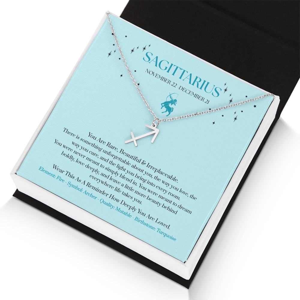 Sagittarius Zodiac Birthday Gift. “You Are Rare, Beautiful & Irreplaceable”