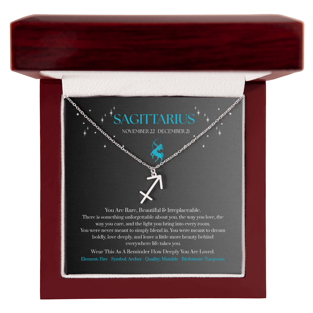 Sagittarius Zodiac Birthday Gift. “You Are Rare, Beautiful & Irreplaceable”