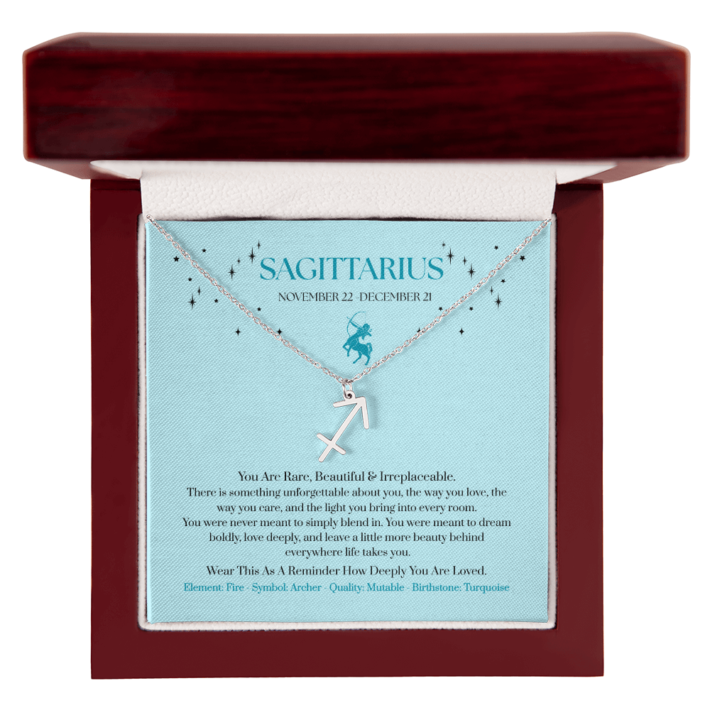 Sagittarius Zodiac Birthday Gift. “You Are Rare, Beautiful & Irreplaceable”