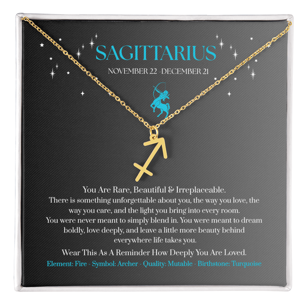 Sagittarius Zodiac Birthday Gift. “You Are Rare, Beautiful & Irreplaceable”