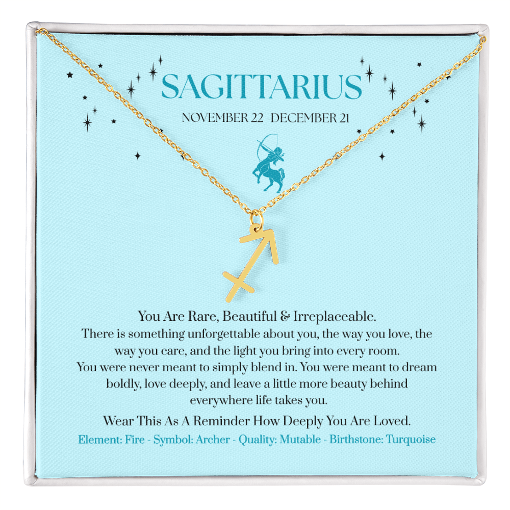 Sagittarius Zodiac Birthday Gift. “You Are Rare, Beautiful & Irreplaceable”