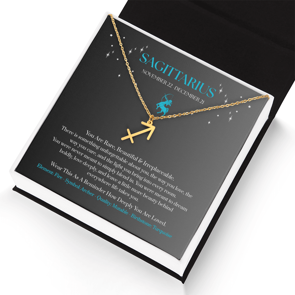 Sagittarius Zodiac Birthday Gift. “You Are Rare, Beautiful & Irreplaceable”