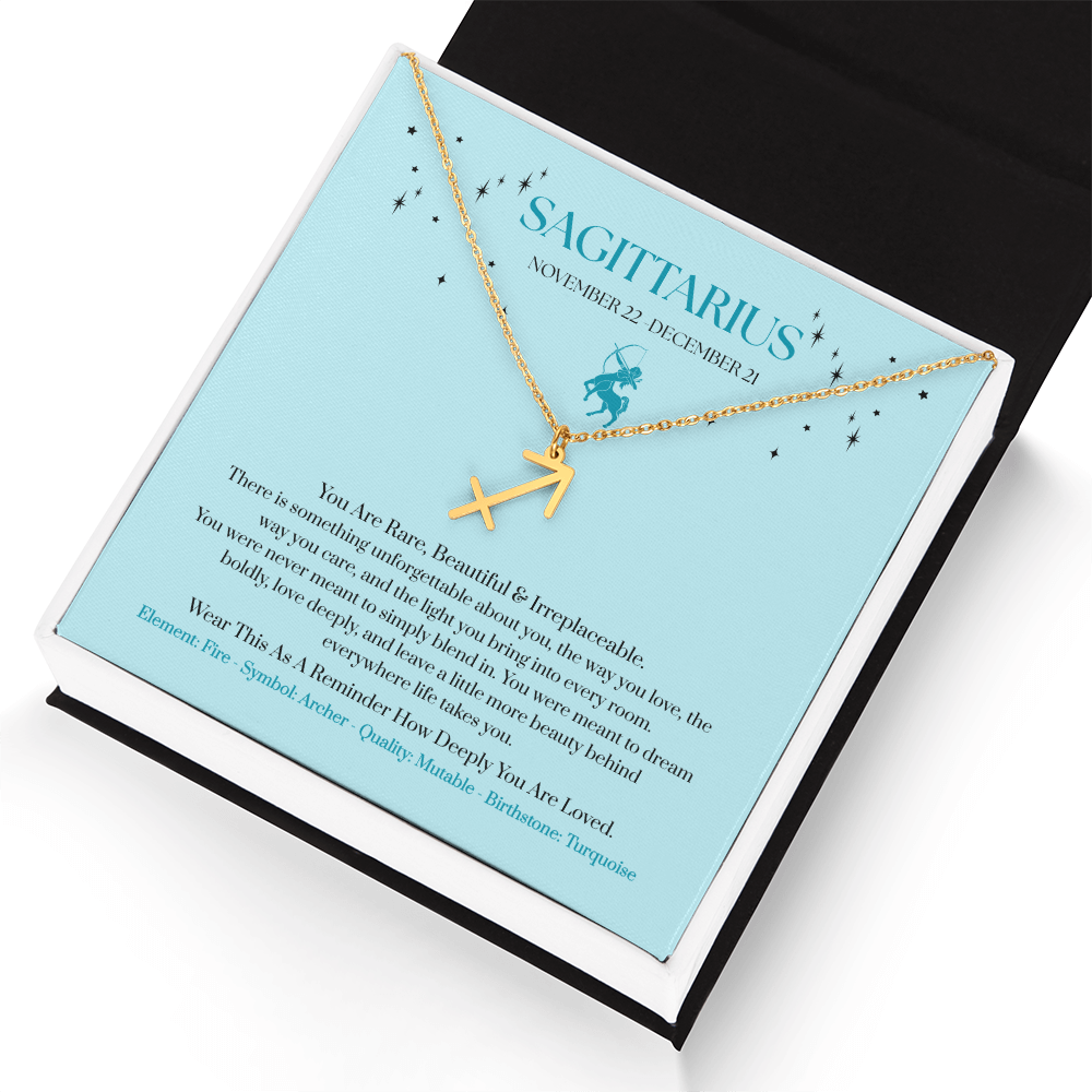 Sagittarius Zodiac Birthday Gift. “You Are Rare, Beautiful & Irreplaceable”