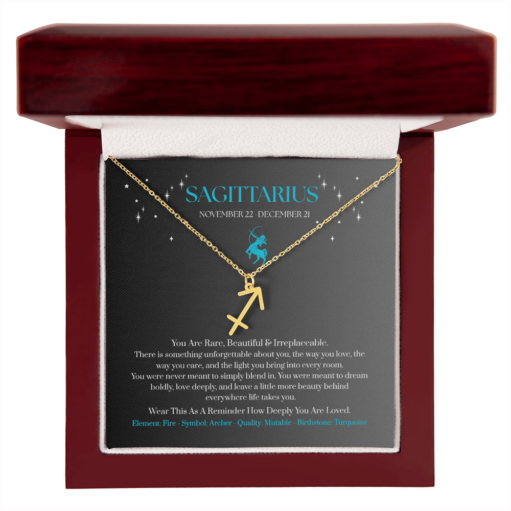 Sagittarius Zodiac Birthday Gift. “You Are Rare, Beautiful & Irreplaceable”