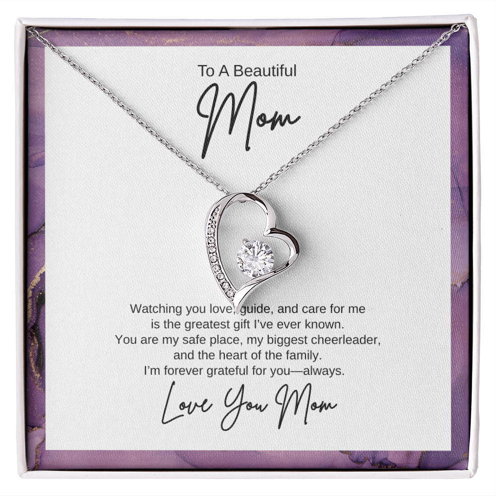 Gift For Mom "The Heart of The Family" Forever Love Necklace