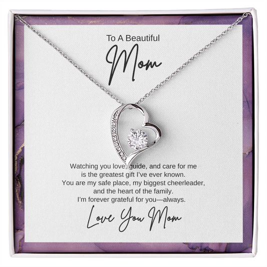 Gift For Mom "The Heart of The Family" Forever Love Necklace