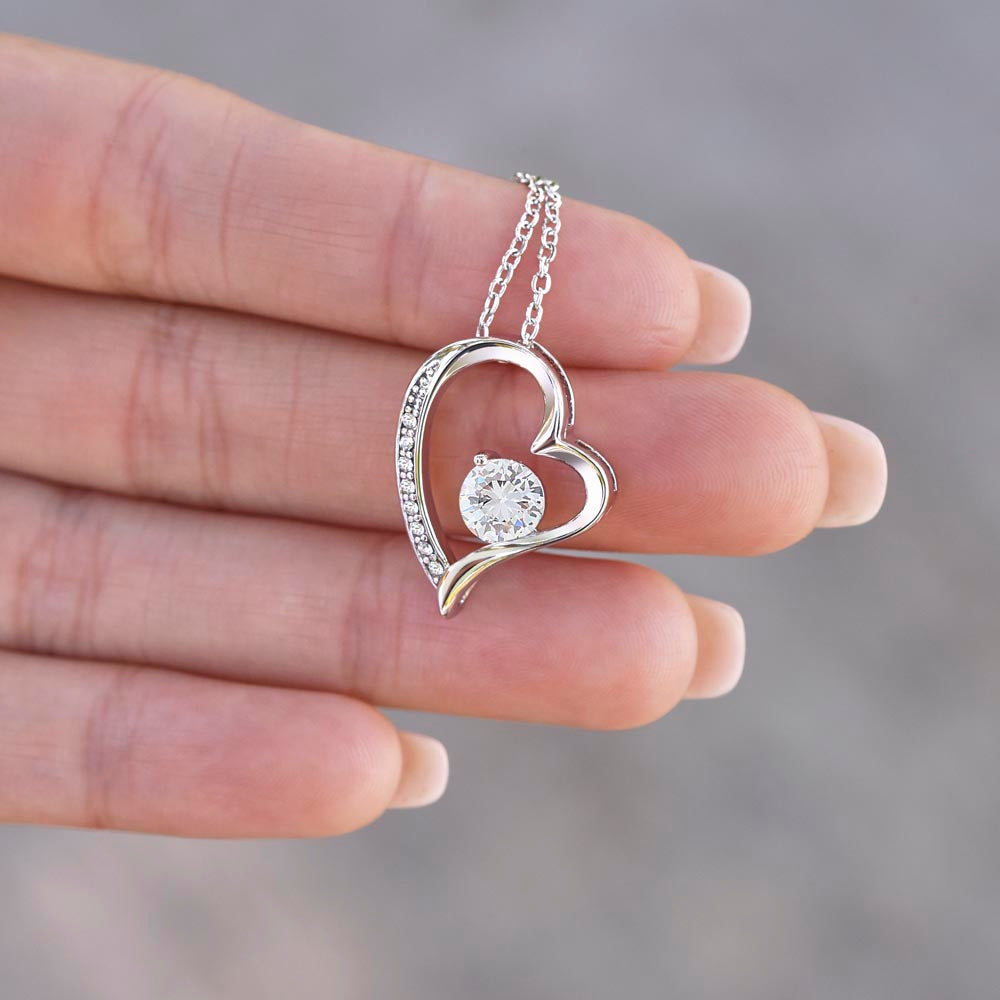 Gift To Our Lovely Daughter From Mom & Dad “Your Journey Is Just Beginning”  Forever Love Necklace