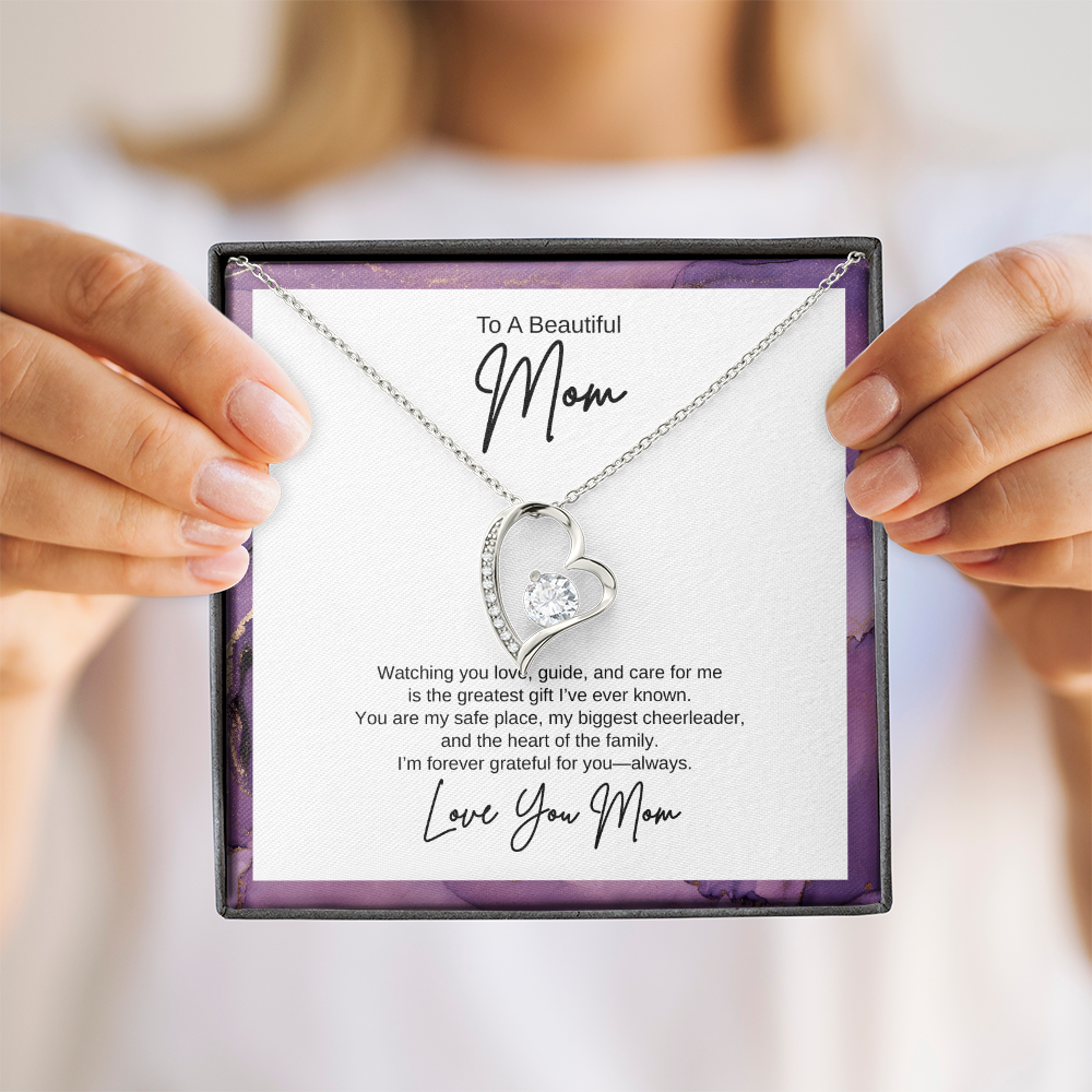 Gift For Mom "The Heart of The Family" Forever Love Necklace