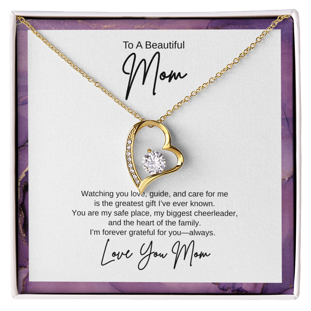 Gift For Mom "The Heart of The Family" Forever Love Necklace