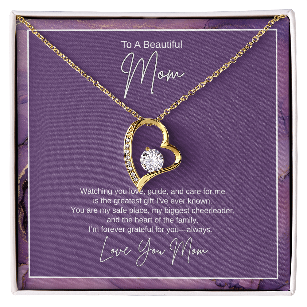 Gift For Mom "The Heart of The Family" Forever Love Necklace