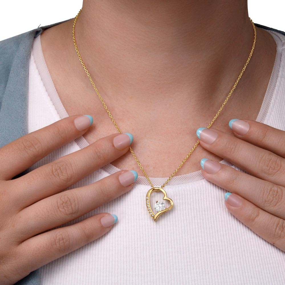 Gift To our Lovely Granddaughter From Grandma & Grandpa “You Will Forever Be Our Greatest Joy” Forever Love Necklace