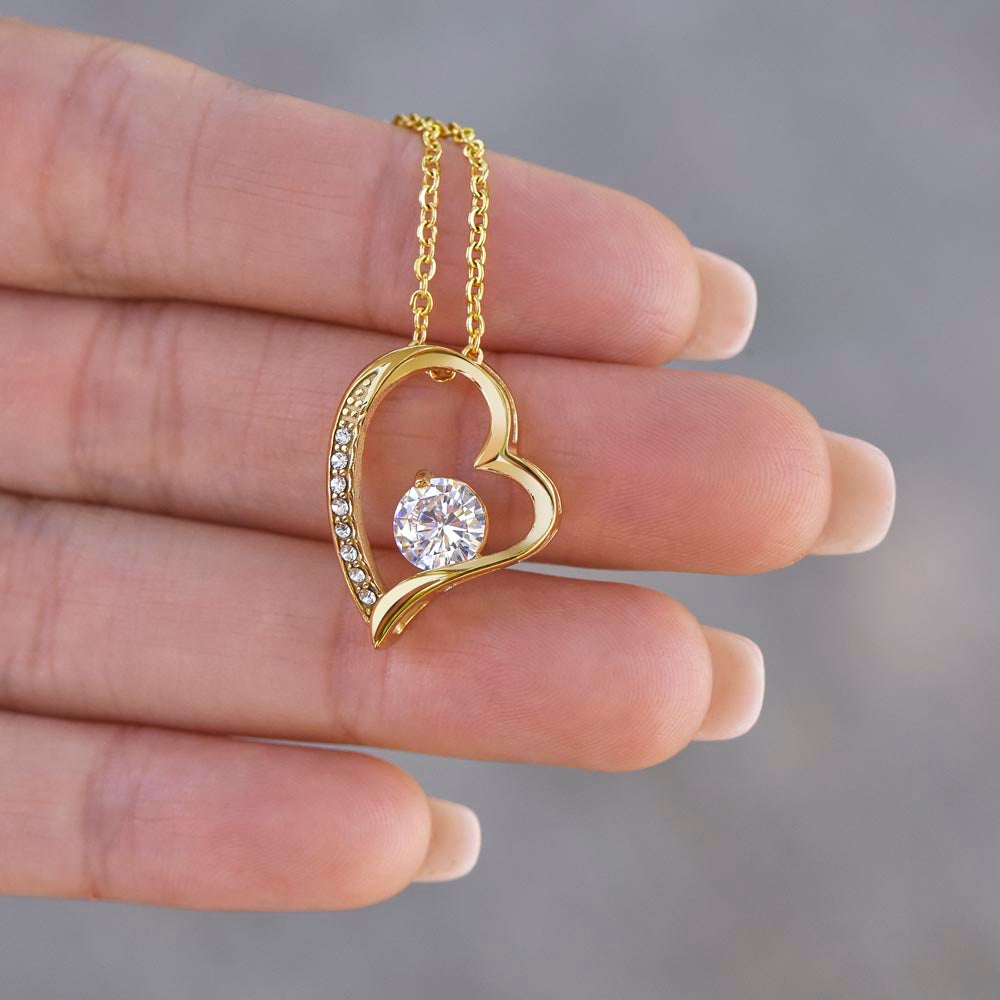 Gift For Mom "The Heart of The Family" Forever Love Necklace