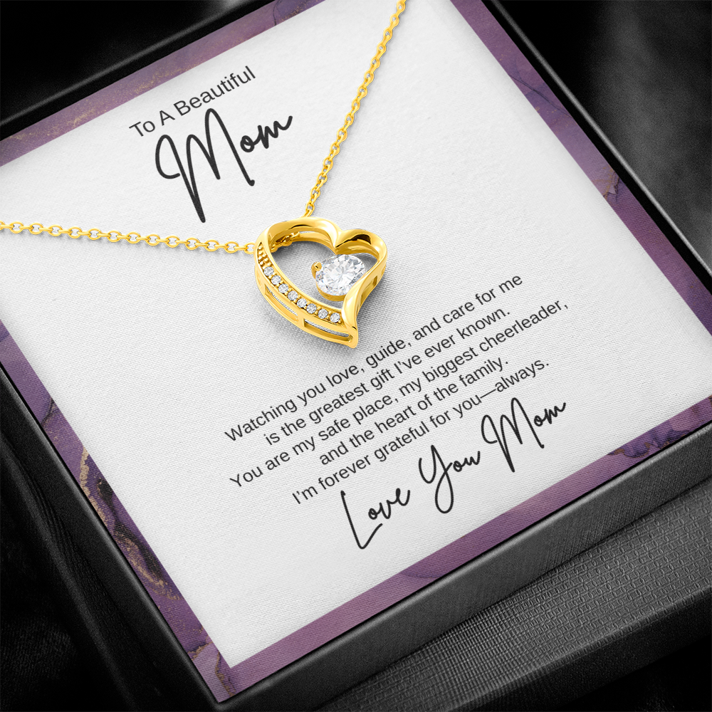 Gift For Mom "The Heart of The Family" Forever Love Necklace