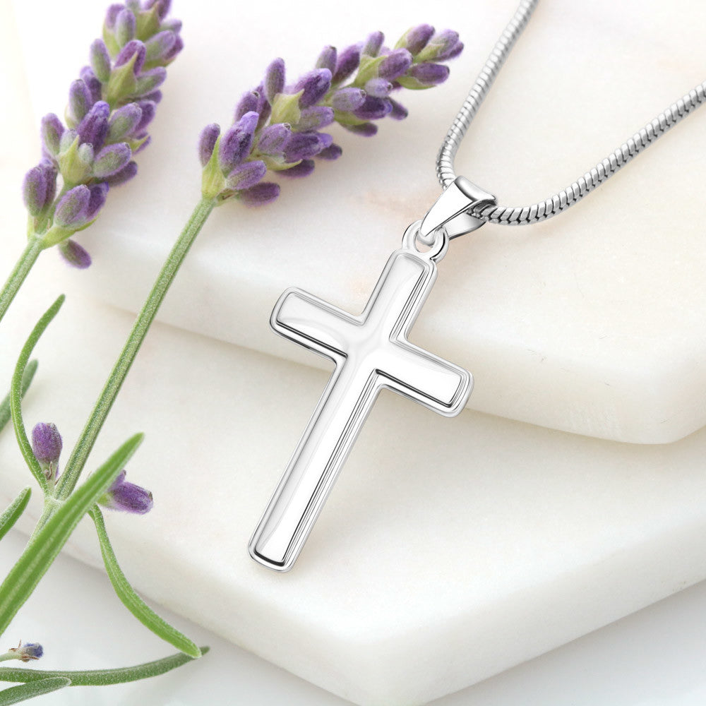 Gift To My Loving Husband From Wife “The Way You Protect Your Family”  Cross Chain Necklace