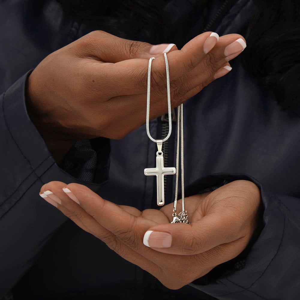Gift To My Lovely Daughter From Dad “The World Is Yours” Cross Chain Necklace
