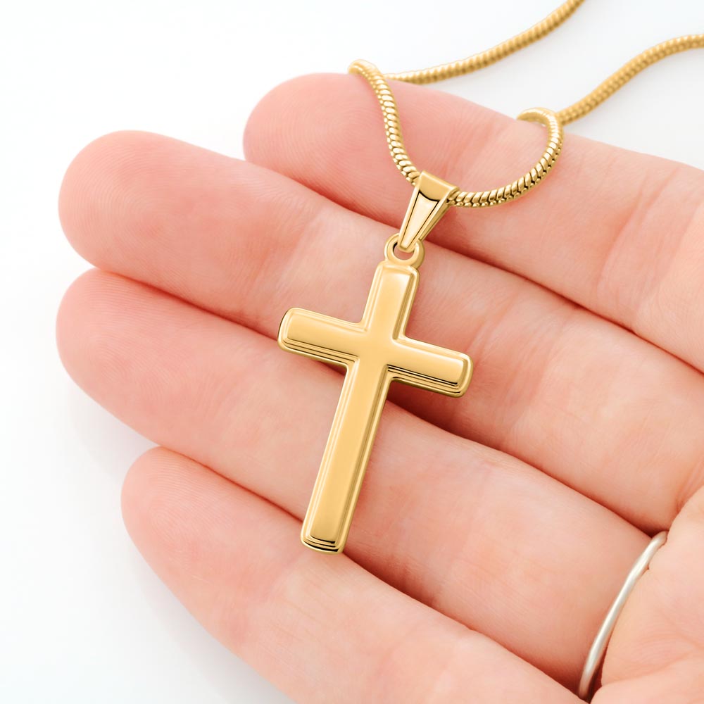 Gift To Our Lovely Daughter From Mom & Dad “You Are Destined For Amazing Things” Cross Chain Necklace